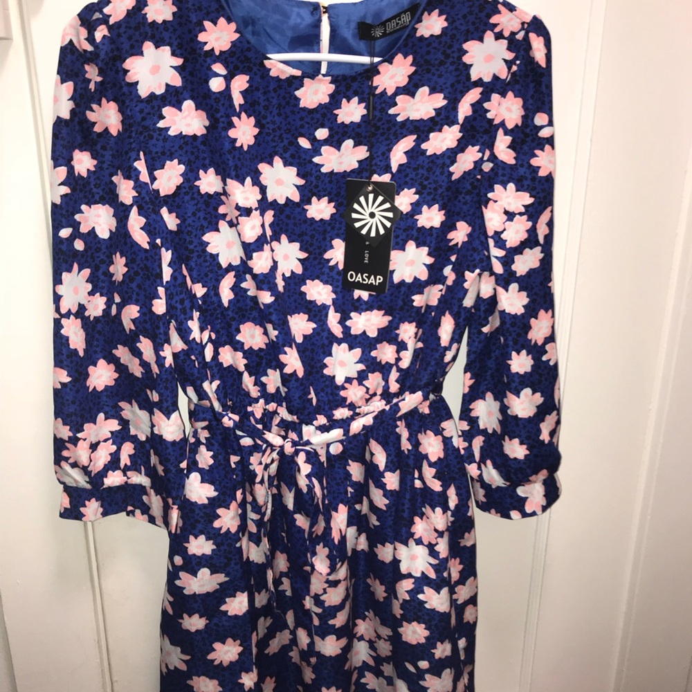 OASAP Blue Flower Dress